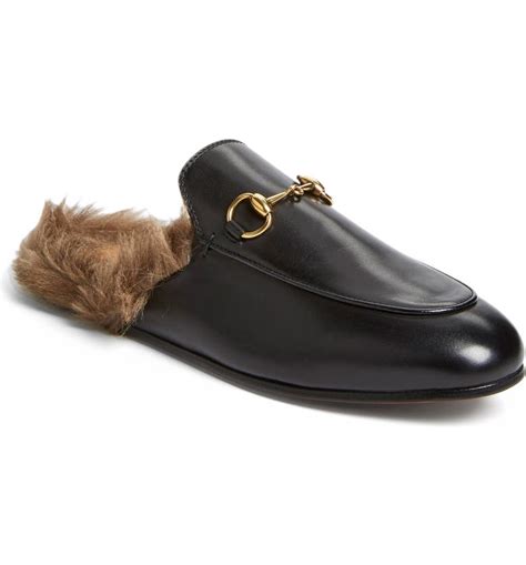 gucci loafers with fur women|gucci princetown mule.